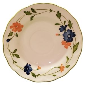 1 Vtg 6" Saucer Bordeaux Nikko Provincial Designs Floral